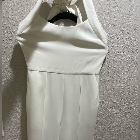 Simkhai Amiyah Halter Jumpsuit- White - Picture 3 of 7